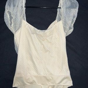 NWT Light Nude Polka Dot Bodysuit